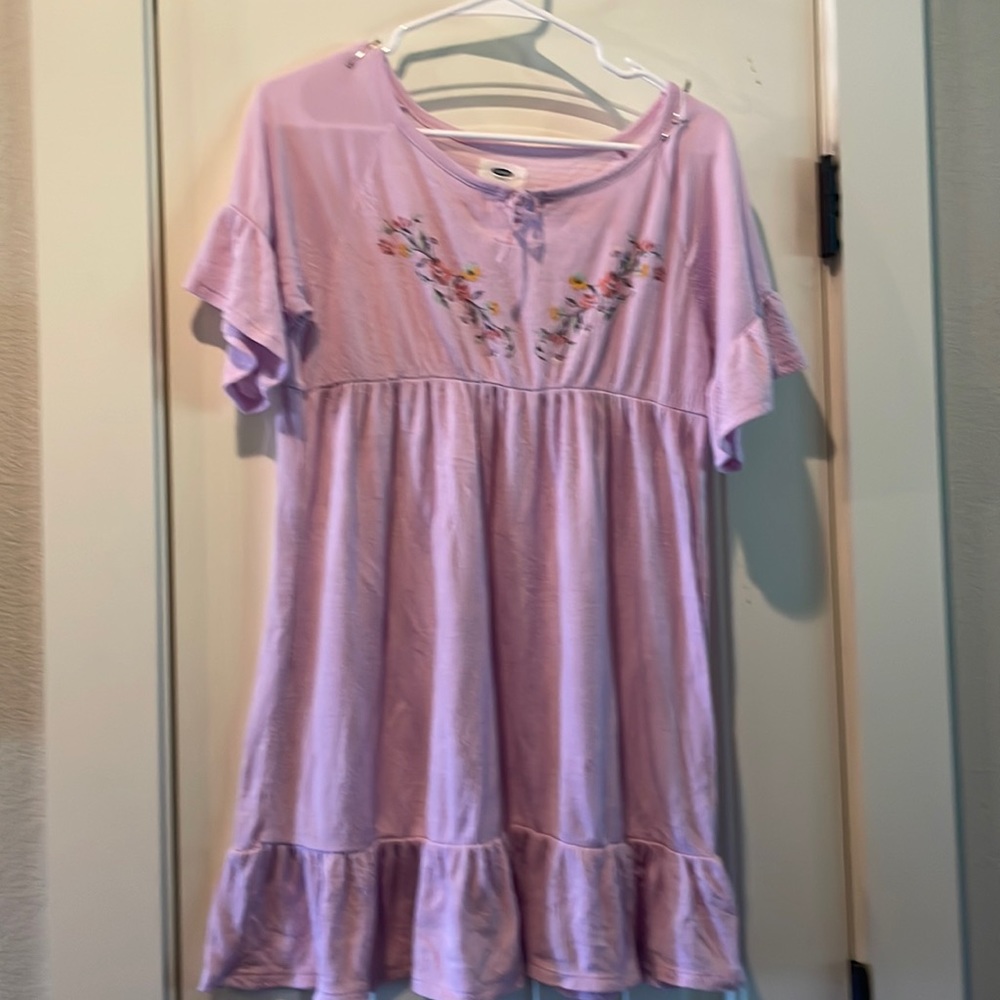 Girls Purple Floral Dress